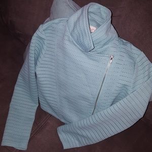 Girls Shortie Zipper Jacket in Teal